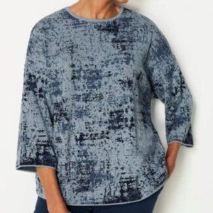 J. Jill Pure Jill Jacquard Kimono Sweater 1x